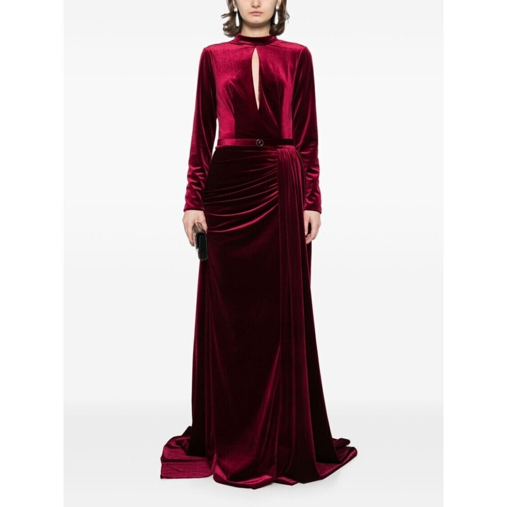 Saiid Kobeisy Velvet Long Dress